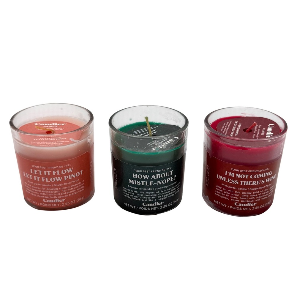 Candier Ryan Porter Limited Edition Holiday Candle Set 3pk Soy Blend
